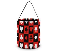 Tablero de ajedrez de póquer, rojo y negro, divertido truco o trato de Halloween, bolsas de regalo de dulces para suministros de fiesta