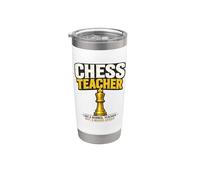 Tablero de ajedrez estético divertido amante del ajedrez jaque mate Humor Vaso térmico de acero inoxidable de doble pared