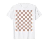 Tablero de ajedrez marrón y Blanco - patrón a Cuadros Camiseta
