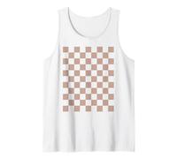 Tablero de ajedrez marrón y Blanco - patrón a Cuadros Camiseta sin Mangas