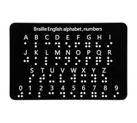 Tablero de Alfabeto Braille con Puntos en Relieve, 19 x 12 cm Tablero de Alfabeto Braille y Números Aprendizaje Letras para Principiantes Niños Ciegos y Adultos Material Didáctico