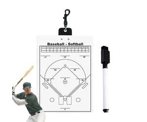 Tablero de alineación de béisbol - AS 22x32cm 8,66x12.6 In | Portapapeles de estrategia de entrenadores con marcadores magnéticos, planificación del equipo, instrucción de juego | Sesiones de