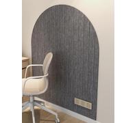 Tablero de anuncios curvo de fieltro, expositor plegable, azulejos de pared for pegar notas, fotos, horarios, decoración for oficina y hogar(Dark grey,40 * 60cm)