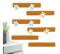 Tablero de anuncios de fieltro tiras de corcho - 6 hojas de tablero de corcho para pared de tablero de notas autoadhesivo - Tiras de fieltro ligeras para aulas, cubículos, oficinas, escritorio, hogar.