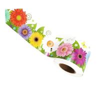 Tablero de anuncios de papel para decoración de fronteras de pared, borde curvado de flores decorativas