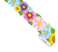 Tablero de anuncios de papel para decoración de fronteras de pared, decoración de flores curvadas