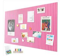 Tablero de anuncios grande, 60 x 40 cm, placa de corcho decorativa de fieltro, 0,9 cm de grosor, foto plegable con cinta adhesiva