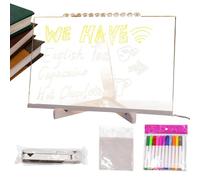 Tablero de anuncios LED de acrílico, pizarra luminosa de acrílico borrable en , mesa de dibujo LED para niños - Memo Tableta Letra Nota Doodle Pizarra Para Tienda Cafe Bar Escuela