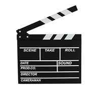 Tablero de aplausos para película de película, 20 x 20 cm, tablilla de Madera de borrado en seco para directores, Decoraciones para Fiestas nocturnas de Cine, Tablero de Escena de
