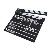Tablero de Aplausos para Película de Película, Tablero de Claqueta de Director de Madera de 12.0 X 11.0 in, Accesorios de Rodaje, Publicidad, Decoración del Hogar, Tablilla de