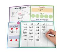 Tablero de aprendizaje acústico borrable, tarjeta espeluznante seca de doble cara | Almohadilla de escritura de fonética inglesa infantil,Herramienta de aprendizaje con contenido rico para