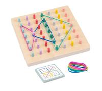 Tablero de aprendizaje - Color Matching Pegboard, Stacking Peg Board Set | Portable Geometric Puzzle Game Boards | Color Matching Pegboard | For Children Boys Girls Parents Home Indoor School Birthday