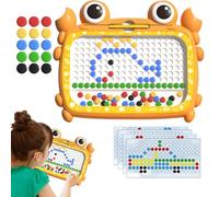 Tablero de arte de punto magnético | Tablero de para niños con bolígrafo magnético - Kit de aprendizaje de composición abierta Juguetes de desarrollo cerebral para niños para viajar, restaurante