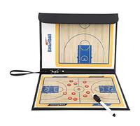 Tablero de baloncesto para entrenador, 3 tableros de estrategia magnéticos plegables coloridos con herramienta impermeable de cuero PU de media cancha completa para entrenamiento