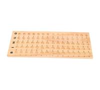 Tablero de Bingo de Madera para Contar Matemáticas Montessori Portátil | Bandeja Beige de Bordes Redondeados, Metal y Madera, para Pequeños en Casa y Noches de Juego
