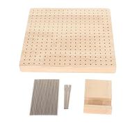 Tablero de bloqueo de crochet esteras de tejido de madera hechas a mano con alfileres de acero inoxidable aguja de ojos grandes para proyectos de tejido de bricolaje