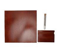 Tablero de bloqueo de madera para ganchillo, esterilla de bloqueo para tejer cuadrados de abuelita, 31,5 x 31,5 cm, madera maciza de caucho con 576 agujeros y varillas de acero