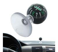 Tablero de brújula para coche, guía multifuncional, navegador en forma de bola de 1.38 pulgadas, accesorio de brújula de barco, soporte de ventosa para adorno de salpicadero, coche, camión, uso
