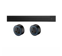 Tablero de cableado de tira de enchufe de riel montado en superficie de riel guía de energía móvil, adecuado para cocina, baño y oficina,Black-40cm