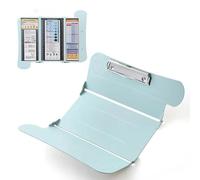 Tablero de carpetas de metal plegable A4 para el cuidado de datos, almacenamiento intermedio de escritorio, simple bandeja intermedia, pizarra portátil con pegatinas para la oficina en casa