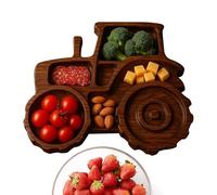 Tablero de Charcutería - Bandeja de Servicio Queso con Diseño Motocicleta Tractor Excavadora,Plato Frutas y Centros Mesa con Motocicleta Tractor