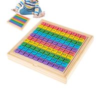 Tablero De Cien Números - Madera 22,5x22,5x3cm | Bandeja De Cuadrícula De Aprendizaje De Matemáticas 1-100 | Juego Educativo De Bloques De Conteo para Niños Pequeños De Más De 3 Años, Aula,