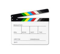 Tablero de Claqueta de Película de Textura Delicada y Colorida para Director de Video, Claqueta de Película de Acrílico de Borrado en Seco