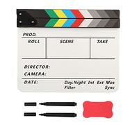 Tablero de Claqueta de Película, Tablilla de Director de Cine, Tablero de Claqueta de Película con Bolígrafo y Borrador, Tablero de Claqueta Acrílico para Estudio de Fotografía