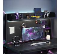 Tablero de clavijas para abrazadera en el estante organizador de escritorio, sin taladro, tablero de organización montado en escritorio, unidad de estantería de extensión para accesorios de mesa