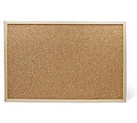 Tablero de Corcho con Marco de Madera para utilizar como Tablón de Anuncios, Colgar Post-its, Horarios, Fotos, Calendarios o Mapas. Incluye 6 Chinchetas y 2 Ganchos - Ofituria