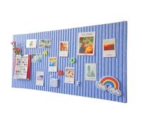 Tablero De Corcho Fieltro Decorativo Grueso, Pegatinas Pared DIY For Oficina, Sala Estar, Fotos Fondo, Pantalla Mensajes, 2 Uds para Oficina, Cocina, Totos(Light blue,60x120cm)