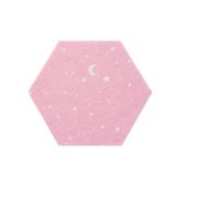 Tablero de corcho fieltro sin rastro, tablero mensajes for oficina, hogar, decoración creativa for habitación, panal, colgante pared Diy, 10 Uds Para Oficinas(Pink)
