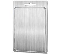 Tablero de corte doble, metal Chopping Pastry Board, Stainless Steel Cutting Boards, Reversible Kitchen Chop Mat for Meat, Vegetables, Fruits and Baking