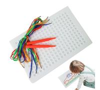 Tablero de Costura de Tejido : Juguete de Arte de Cuerda Interactivo para niños, niños pequeños | Herramienta de Dibujo sensorial para una Esquina calmante, educación temprana, práctica motora