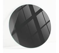 Tablero De Cristal Templado Redondo para Mesa Ø 60 cm | Placa De Seguridad | Topes Antideslizantes | Instalación Rápida | Bordes Pulidos | para Salón y Comedor | Diseño Moderno - Negro Liso
