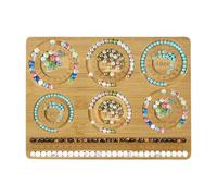 Tablero De Cuentas De Madera, Tableros De Cuentas Para Joyas, Placas Para Medir El Tablero De Medición, Bandeja De Diseño De Pulseras De Collar De Madera Para Principiantes Y Profesionales