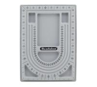 Tablero de cuentas en forma de U de 34 pulgadas de Beadalon: herramienta para dise ar collares, bandeja con superficie flocada, suministros perfe