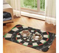 Tablero de Dardos en Espiral Droste,Tapete para Comida de Mascotas, manteles Individuales de Cuero sintético para Gatos y Perros,40x60cm
