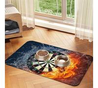 Tablero de Dardos Impreso,Tapete para Comida de Mascotas, manteles Individuales de Cuero sintético para Gatos y Perros,30x45cm