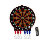 Tablero de dardos LED de 15 pulgadas con control remoto, 6 dardos con ventosa