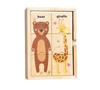 Tablero De De Animales | De Clavijas De Madera | Juego De Juego De Combate para Niños Pequeños | Juguetes Educativos De Aprendizaje Temprano, Formas De Animales De Madera, Re