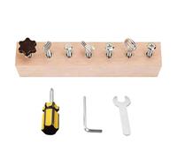 Tablero de destornilladores para niños - Juego de aprendizaje preescolar de metal de 1,38x1,38x8,07 pulgadas | Juego educativo de tablero de destornillador de madera de 365 g | para jardín de infantes