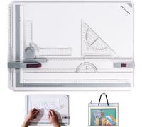 Tablero de Dibujo 51 x 37 cm, Tablero de Dibujo A3, Dibujo Técnico Multifuncional con Movimiento Paralelo y Ángulo Ajustable, Accesorios para Arquitectos, Ingenieros, Artistas, Estudiantes, Profesores