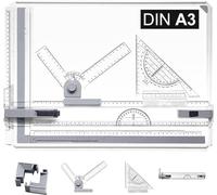 Tablero de Dibujo A3 Multifuncional, Geo-Board Drawing Board, Regla de Dibujo con Movimiento Paralelo y ángulo de Medición Ajustable para Estudiantes, Ingenieros, Arquitectos
