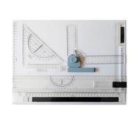Tablero de dibujo, herramientas de redacción resistentes al desgaste de 15x12 pulgadas con escala clara, suministros de arquitectura antideslizante multifuncional para profesionales y estudiantes de