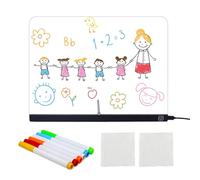 Tablero de dibujo iluminado, 35 x 26 cm, 7 modos de luz de color, tableta, juguetes, tablero acrílico de borrado en seco, bloc de dibujo para niños y niñas, bocetos, escritura, colorear, pintura