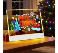 Tablero de dibujo LED con bolígrafo de 7 colores, tablero de mensajes acrílico iluminado, pizarras de notas LED con colores, almohadilla luminosa para el hogar, oficina, tienda, escuela fiesta
