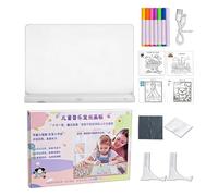 Tablero de Dibujo LED con Colores - Material Reutilizable para Mensajes,Pizarra de Mensajes Acrílica con Luz,para Niños Aula Hogar Juego Cumpleaños Actividades Grupales y Campamento de Verano
