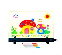 Tablero de dibujo LED con modos de color, almohadilla de arte con luz | Tablero de dibujo con luz LED, tablero acrílico con soporte, tableta de escritura reutilizable para niños, (20 x 20)