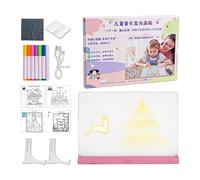 Tablero de Dibujo LED | Material de Escritura Reutilizable | Tablero Luminoso Borrable en Seco,para Niños Aula Hogar Juego Cumpleaños Actividades Grupales y Campamento de Verano